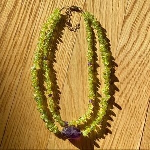 Peridot-Amethyst Choker
